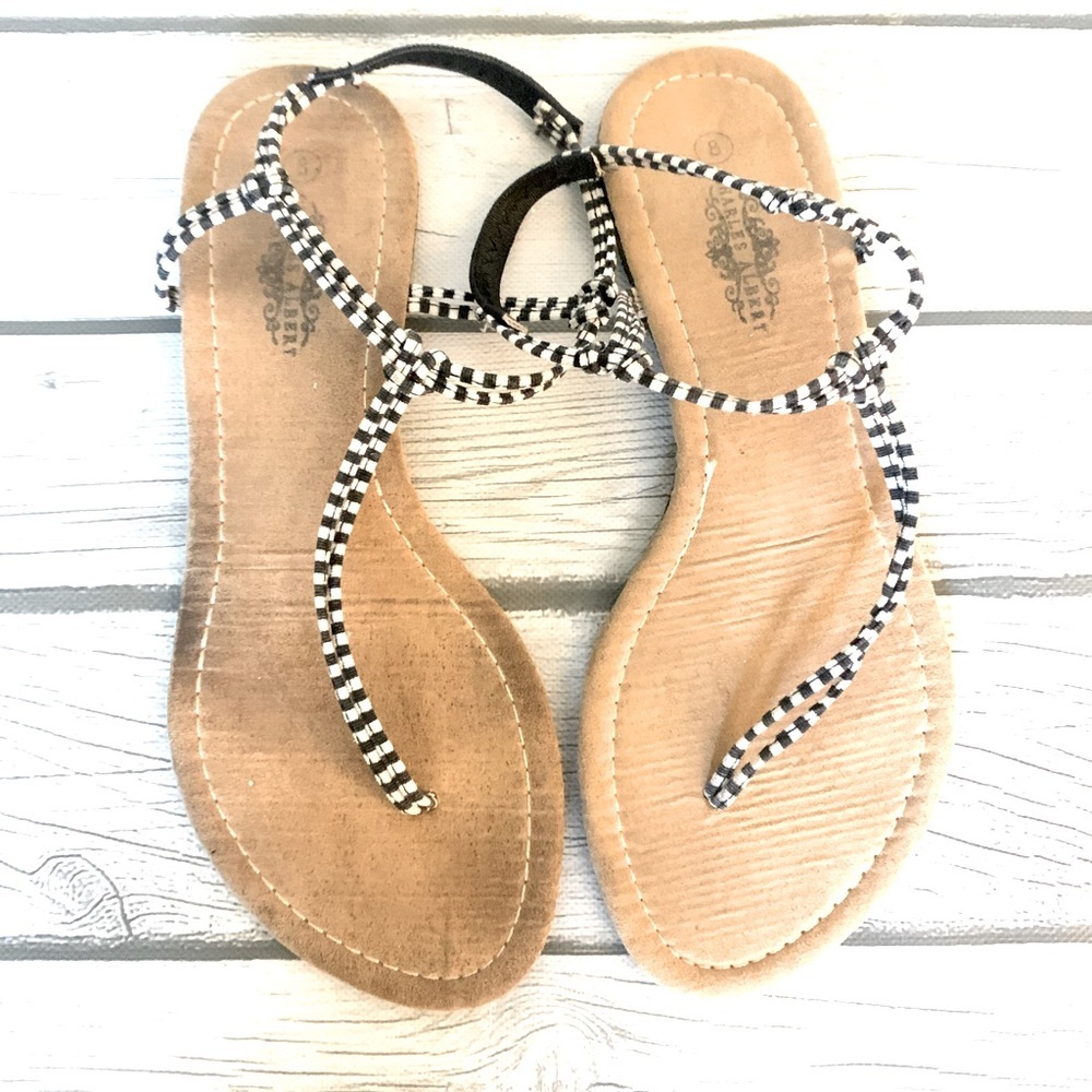 Delia’s striped t-strap sandals-8